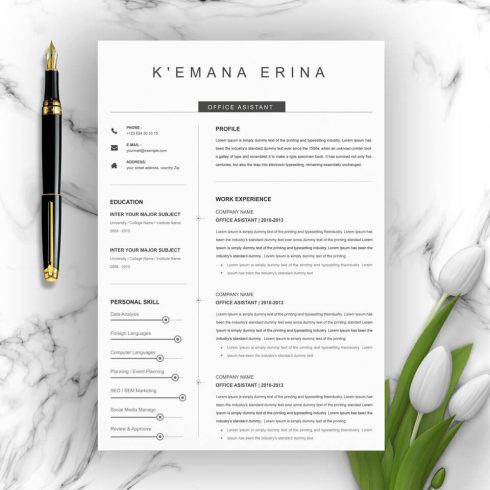 Minimal Resume CV Template