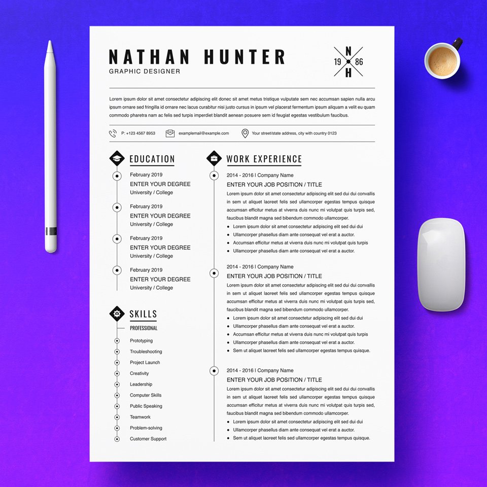 Graphic Designer Resume Template Master Bundles