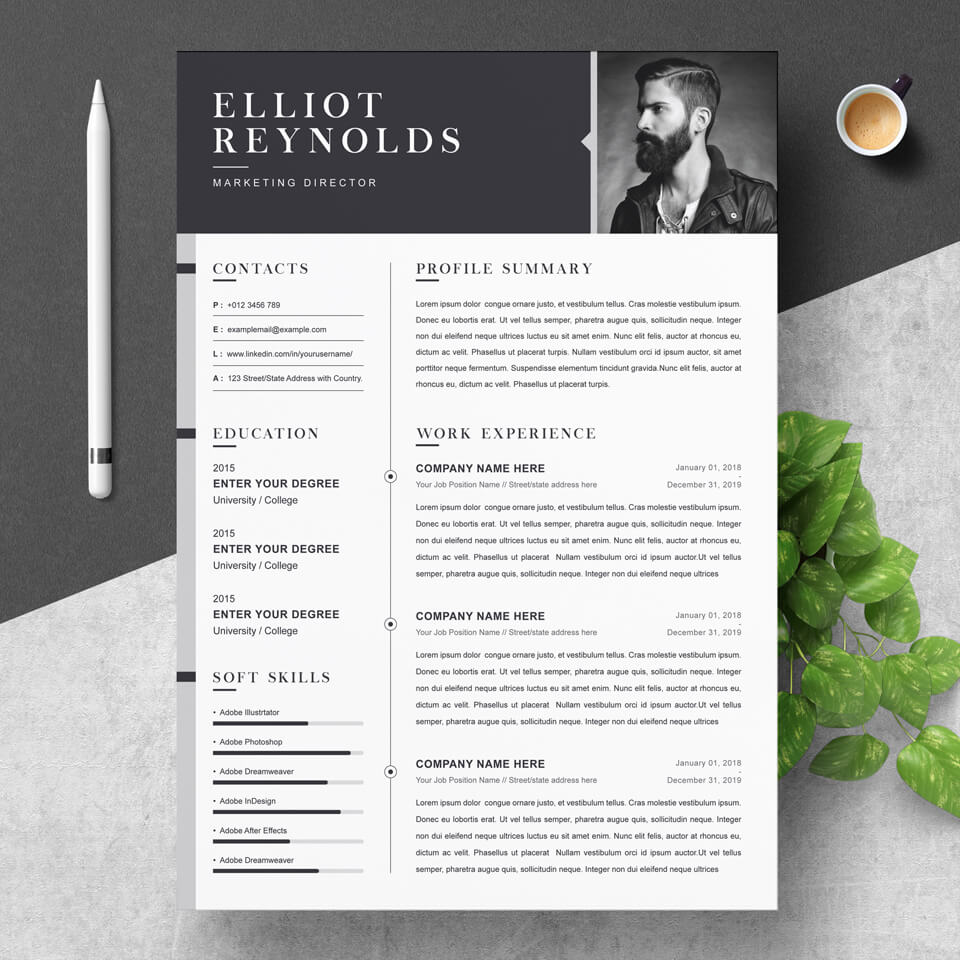 Simple Resume Template - MasterBundles