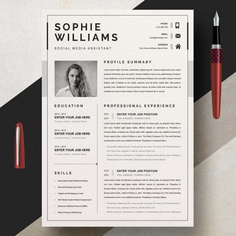 Simple Resume Template - MasterBundles