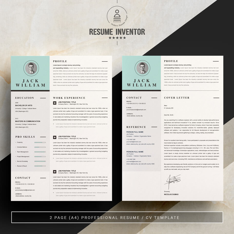 Two pages of resume. Resume Word Template.