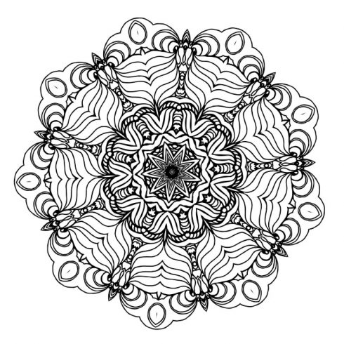 7 Coloring Pages for Creativity. Flower Coloring Book
