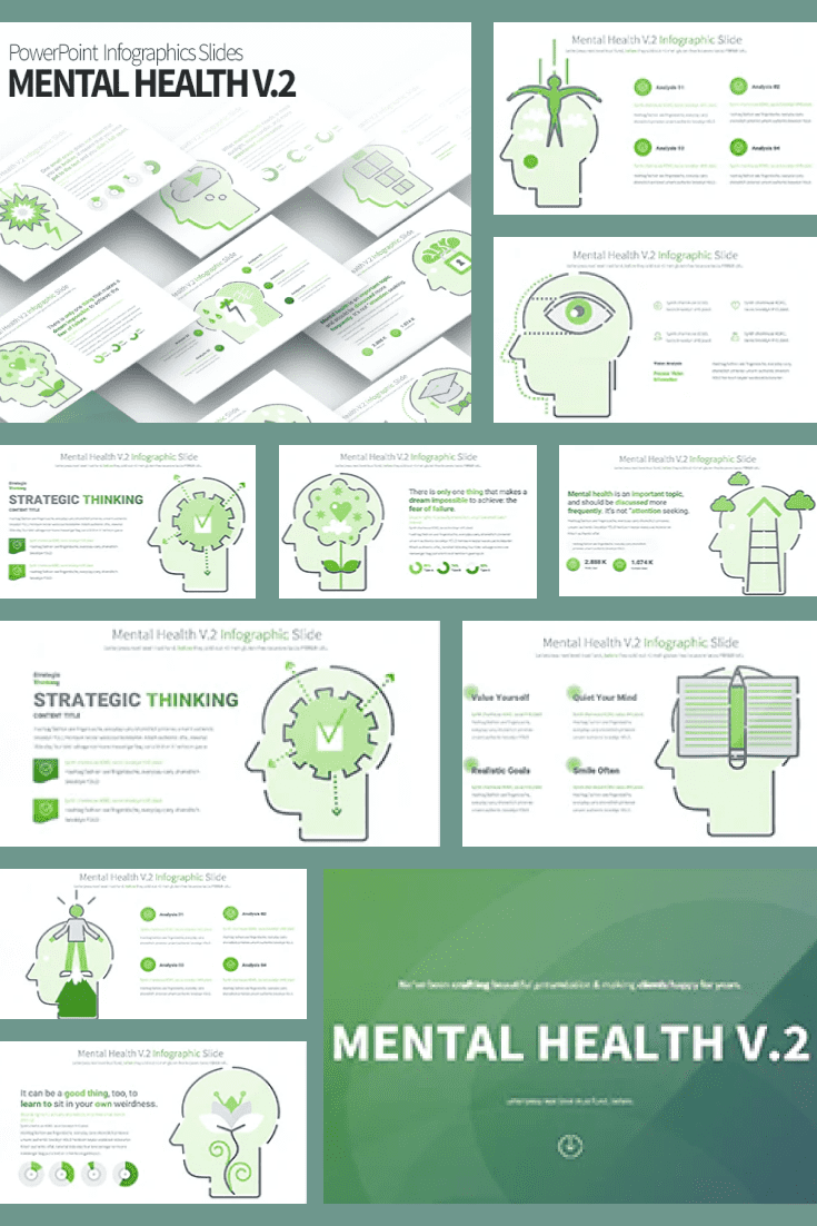 A light green theme color emphasizes the eco-friendly style and topic of your presentation. The template contains a lot of information, which is intelligently divided into blocks..