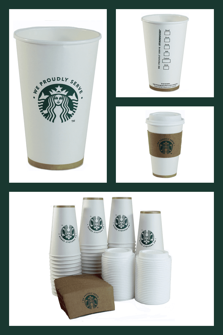 Starbucks 25 Pack Holiday 2021 Hot Cups, Hot Coffee Cups, Disposable Cups for Hot Drinks, Disposable Coffee Cups, Hot Cups, Paper Coffee Cups (20 oz