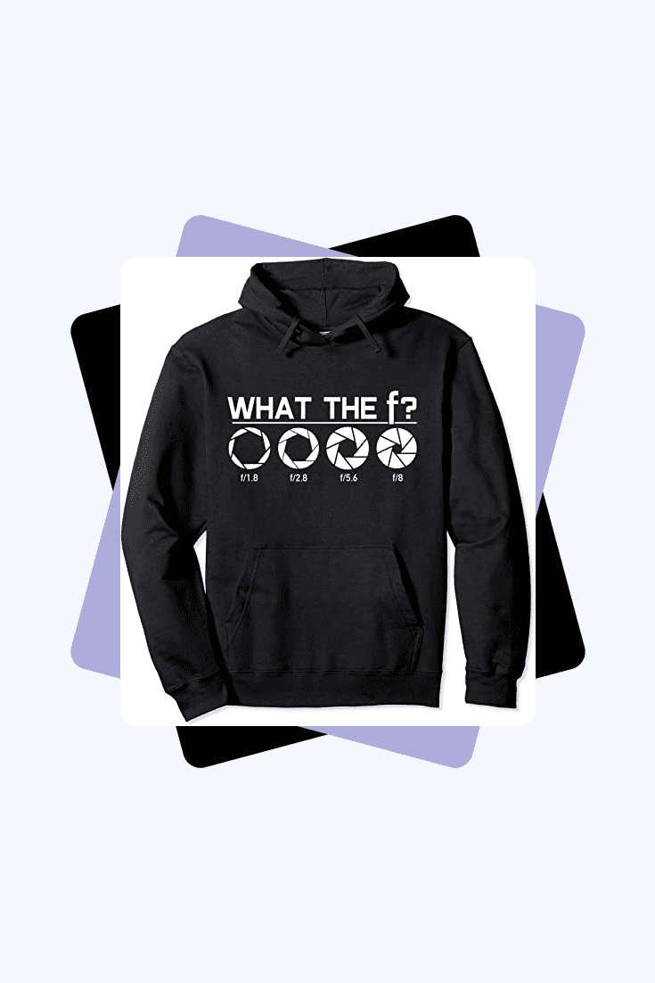 Black hoodie with a hood with a funny lettering.