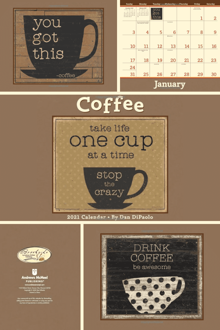 A calendar is a welcome gift. And with a coffee design, it becomes a must-have for coffee lovers.