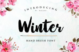 Hand brush font.