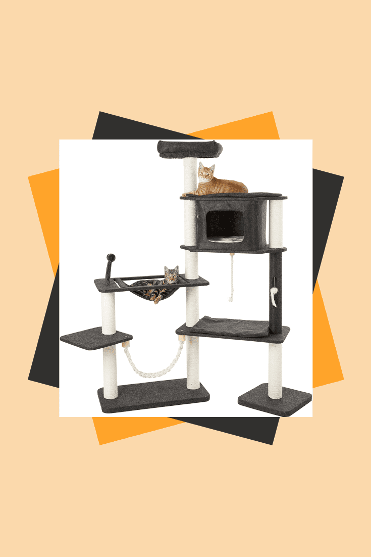 This is a mini cable car for cats. If the activity of your cats is high and there are a lot of them, then this device will save half of the furniture. This is a scratching post, a bed and a toy for more than two cats.