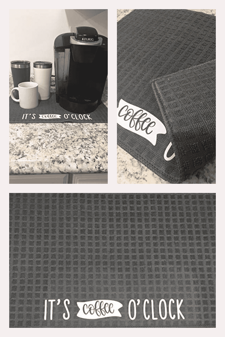 A table mat is a necessary thing to protect surfaces from stains. A special and stylish rug has been developed for coffee lovers.