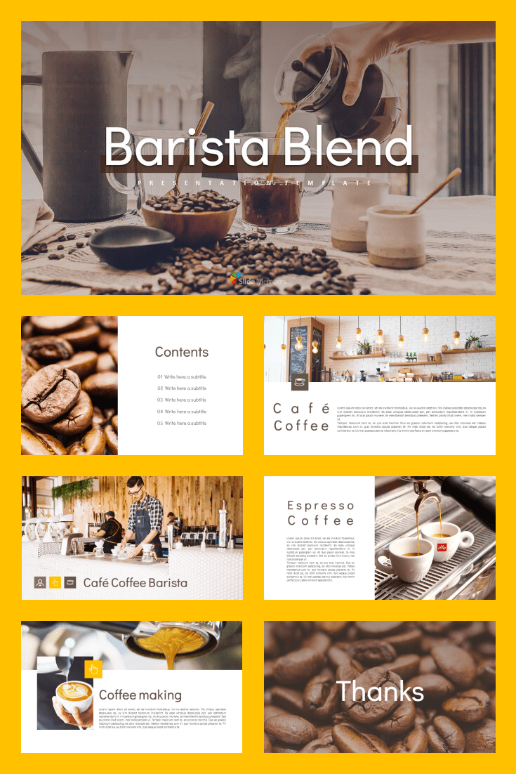 Colorful and aesthetic design for creating a good impression on all the coffee fans.