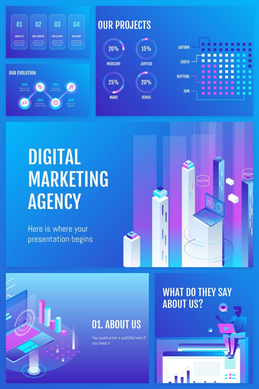 A spectacular template in vibrant colors. Infographics make complex information simple and accessible. And the flexible design allows you to customize the style for yourself.