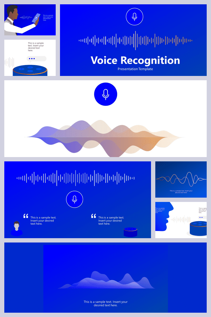 The ultramarine color of this template and high-quality graphics will become the hallmark of your report.