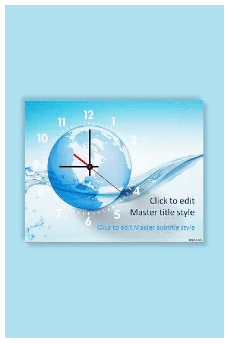 This template with nice Earth globe background and clock illustration. This is a great theme to make presentations on global topics.