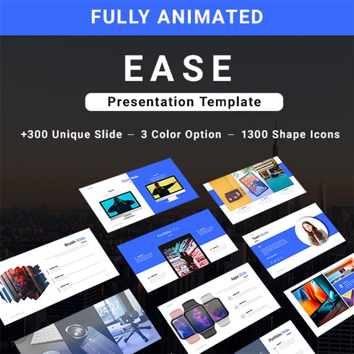 EASE Animated Presentation Template Example.