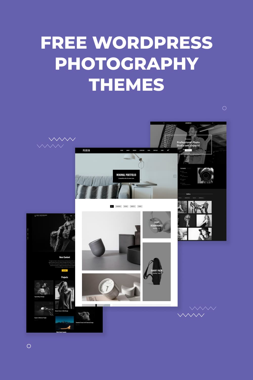 30 Best Premium and Free WordPress Photography Themes in 2023 pinterest image.