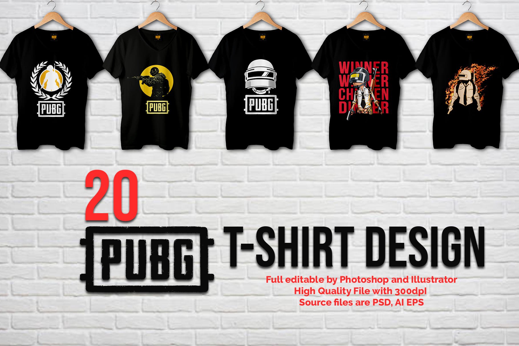 Main image.20+ Pubg T-Shirt design for Man and Woman.