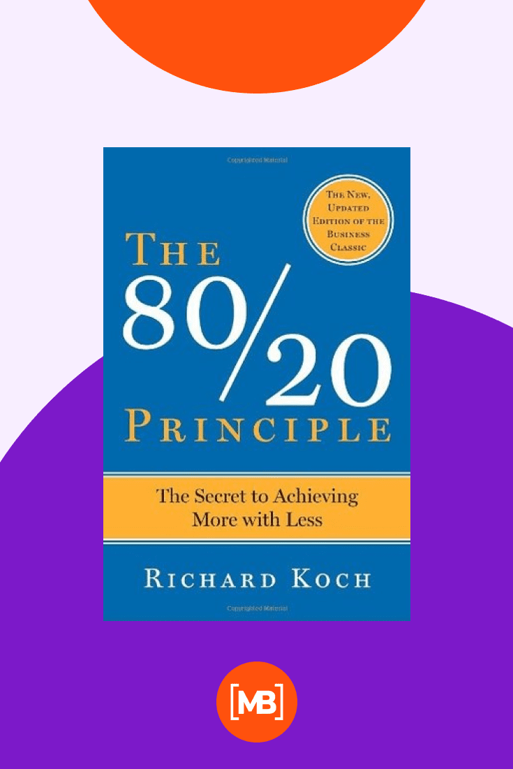 The 80/20 Principle: The Secret to Achieving More with Less by Richard Koch. Cover Collage.