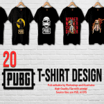 20 Pubg T-Shirt design bundle_main