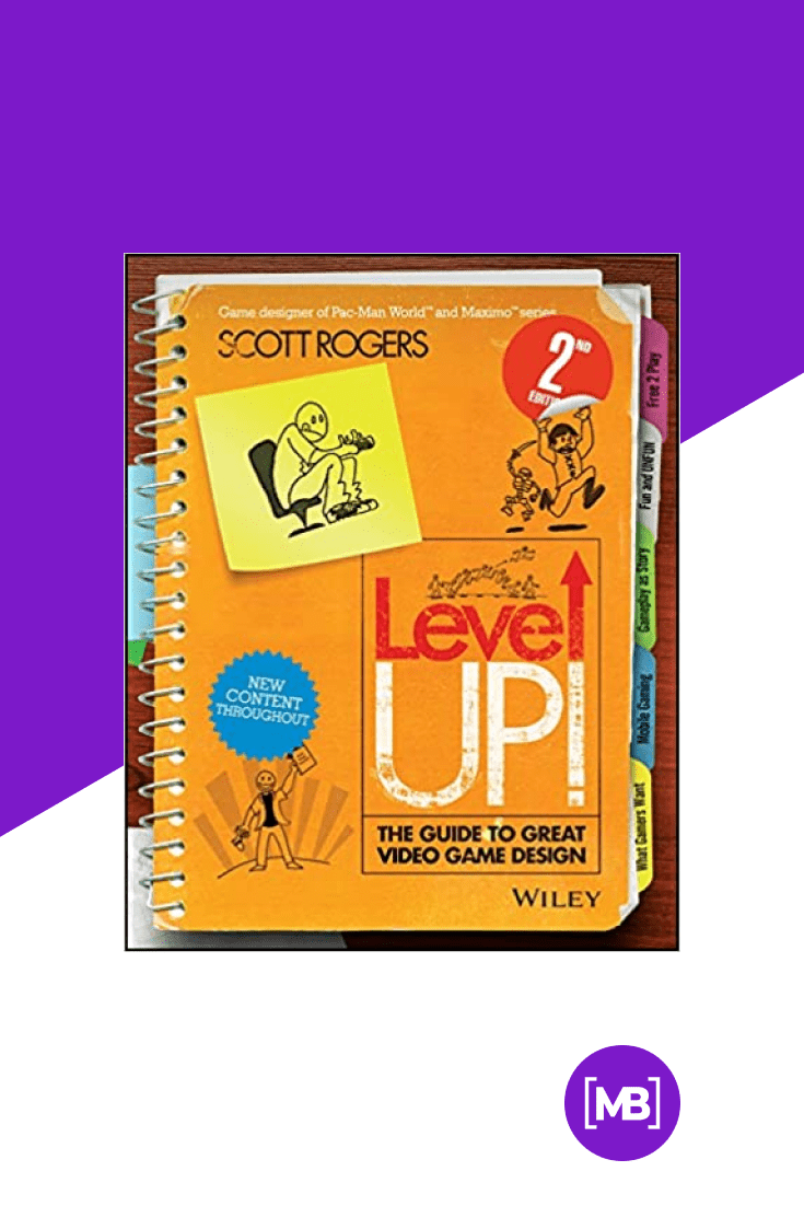 Level Up! The Guide to Great Video Game Design by Scott Rogers. Cover Collage.