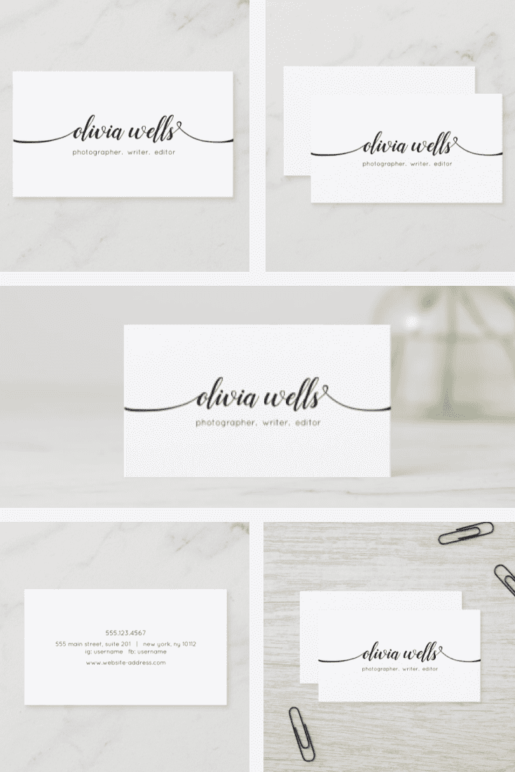 A card with a stylish and very nice font without graphics.