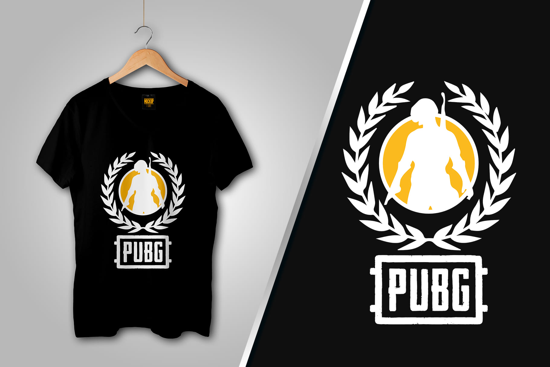 T-shirt PUBG - Logo Blanc Iconique