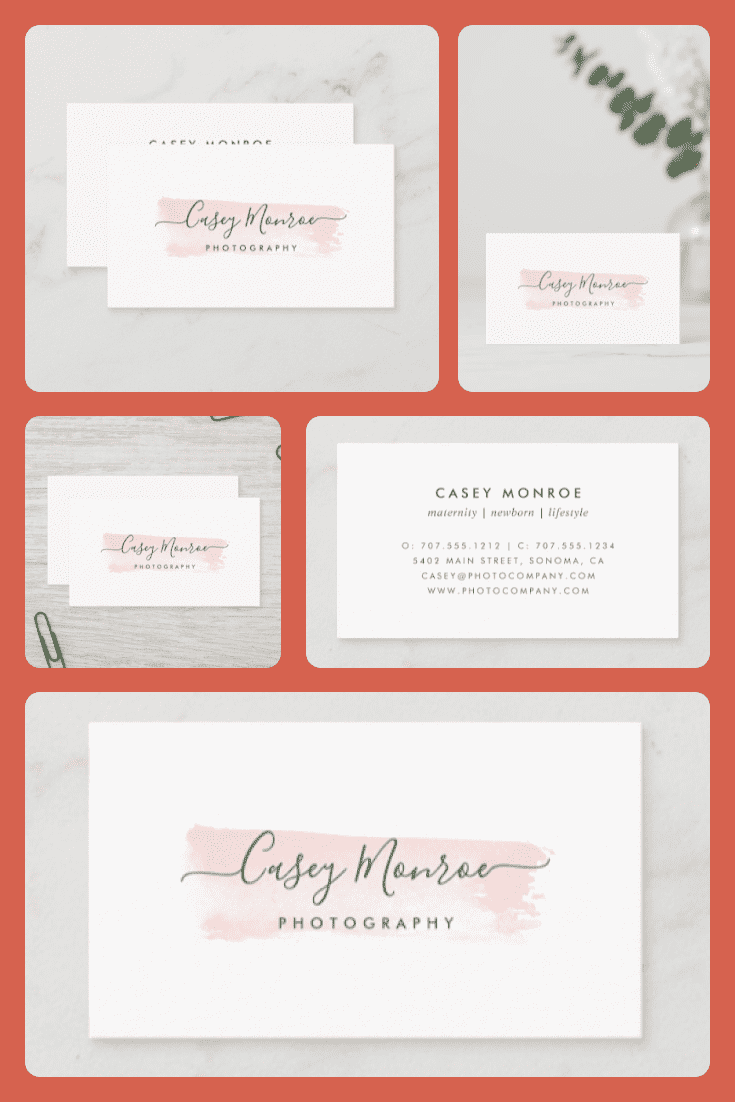 A card with a beautiful font on the background of a brushstroke without pictures.