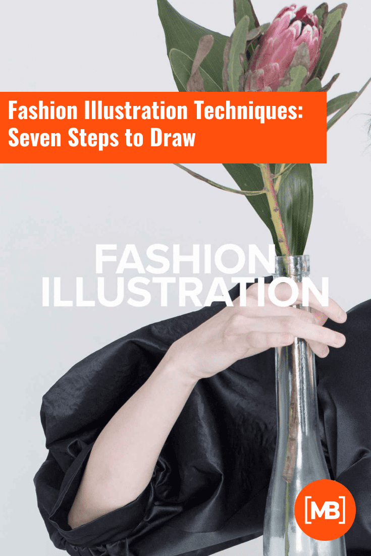 Fashion Illustration Techniques: Seven Steps to Draw.Cover Collage.