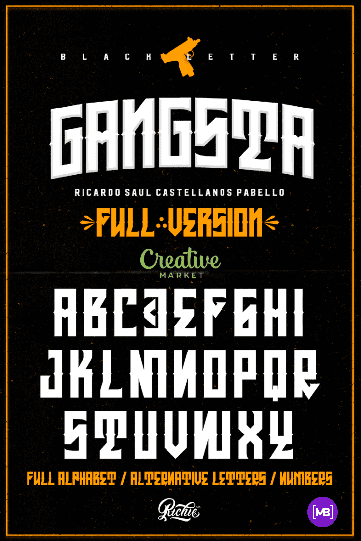 10+ Original gangsta fonts in 2021 for every taste and purposes