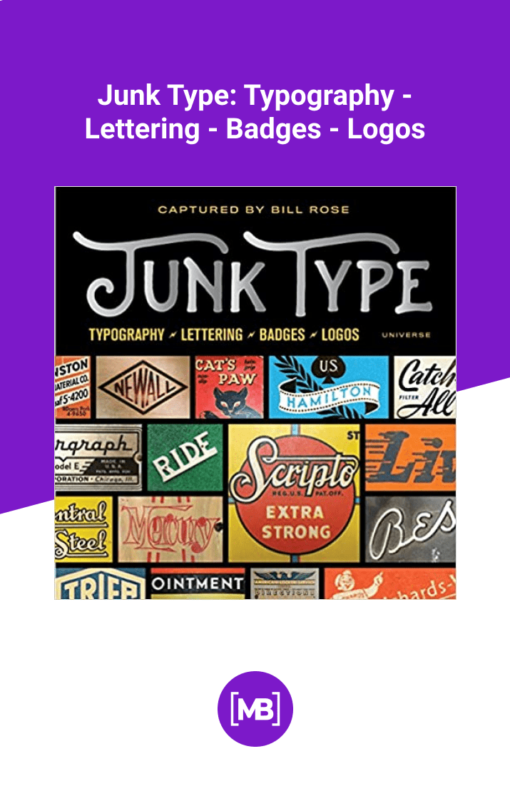 Junk Type: Typography - Lettering - Badges - Logos by Bill Rose. Cover Collage.