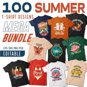 Summer T-Shirts Design Bundle