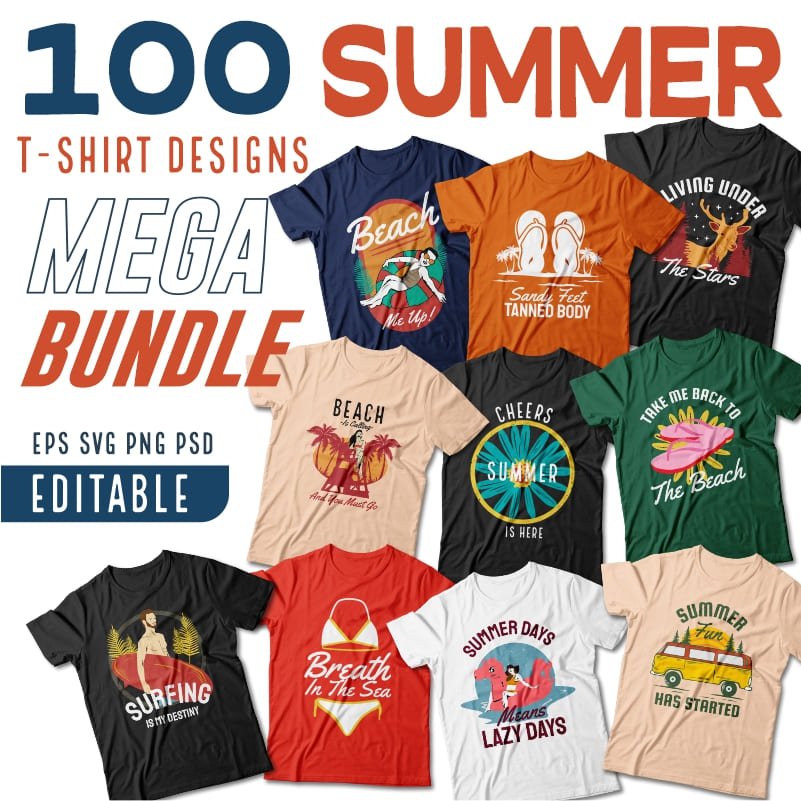 Summer T-shirts Design Example.