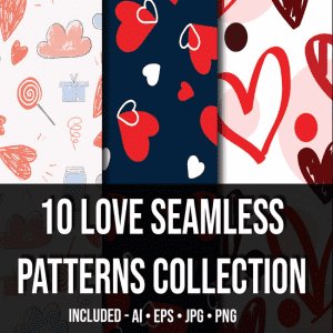 10+ Love Seamless Patterns Collection