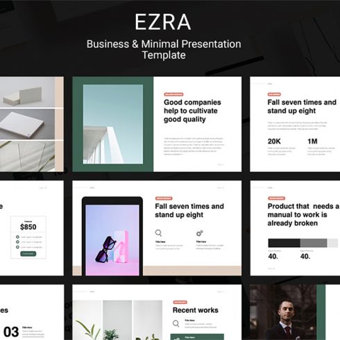 EZRA Business Minimal Template Example.