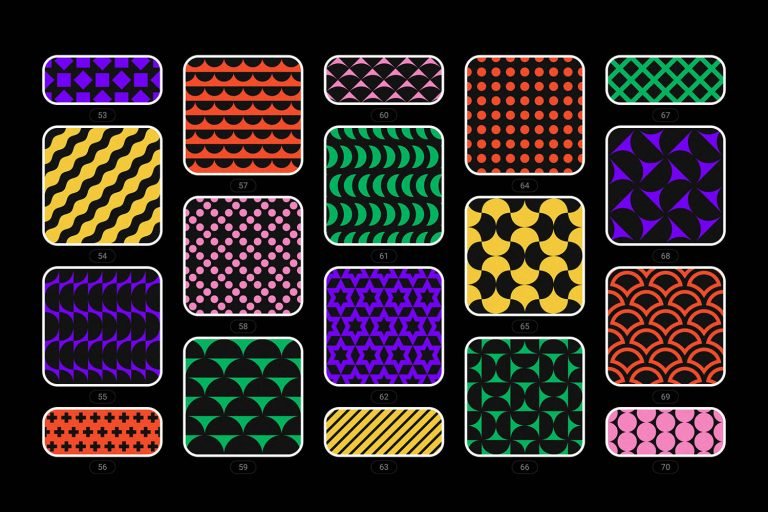 Bold Geometric Seamless Patterns Collection – MasterBundles