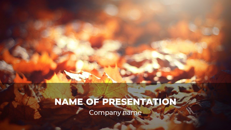 Gold - Free Fall Autumn Worship Powerpoint Background.