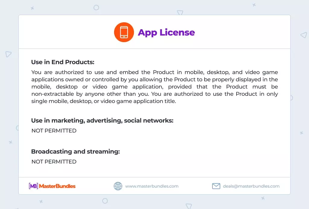 App Licenses MasterBundles.