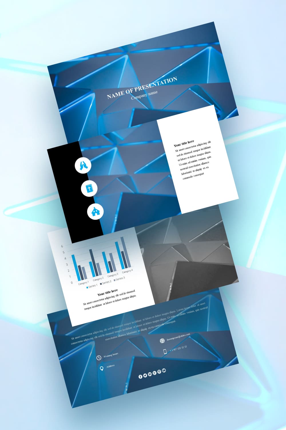 pinterest-worship powerpoint background geometric blue