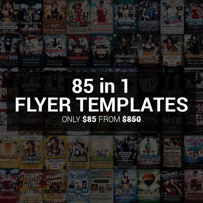 85 in 1 Flyer Templates.