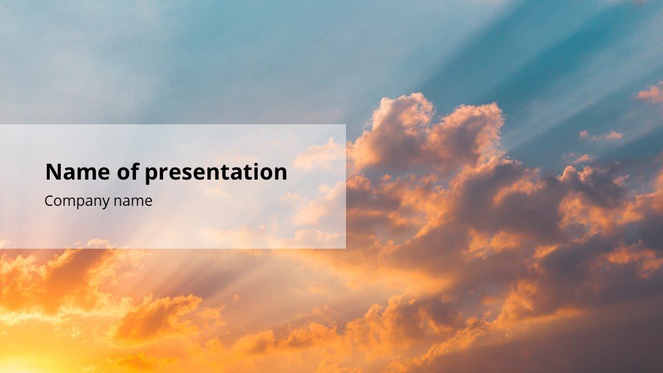 A beautiful sunset will be a great addition to your presentation.