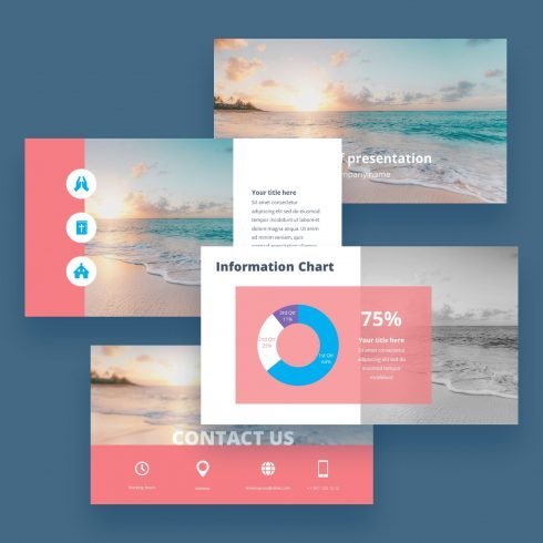 Free Summer Powerpoint Worship Background (PPTX) - Flow