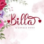 Billa Lovely Home Font Example.