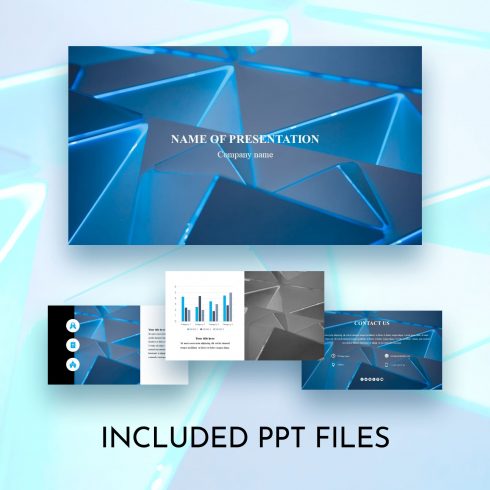 Abstraction - Free Worship Powerpoint Background Geometric Blue.