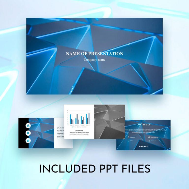 Free Worship Powerpoint Background Geometric Blue (PPTX) -Abstraction