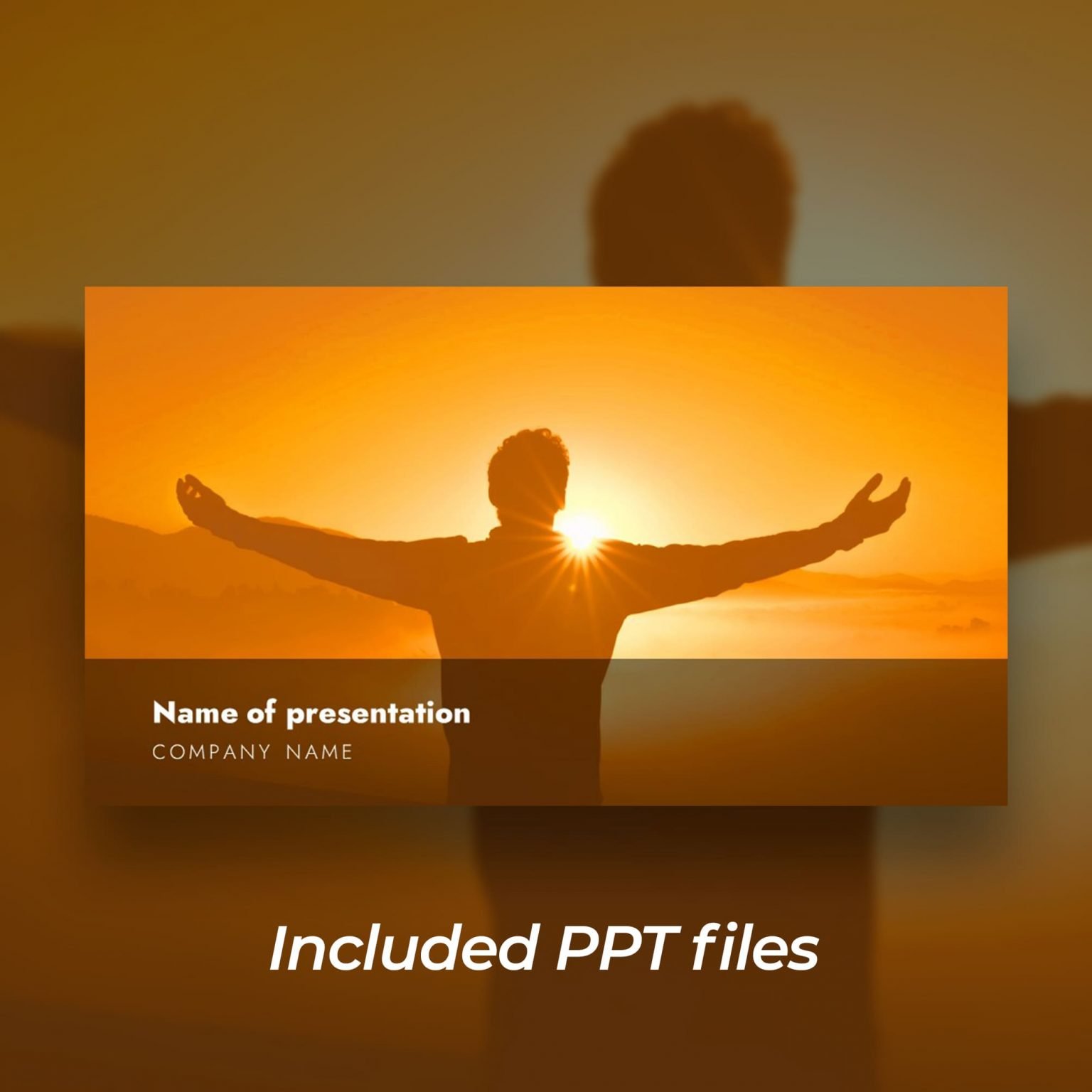 Free Worship Powerpoint Background Orange (PPTX) - Shine