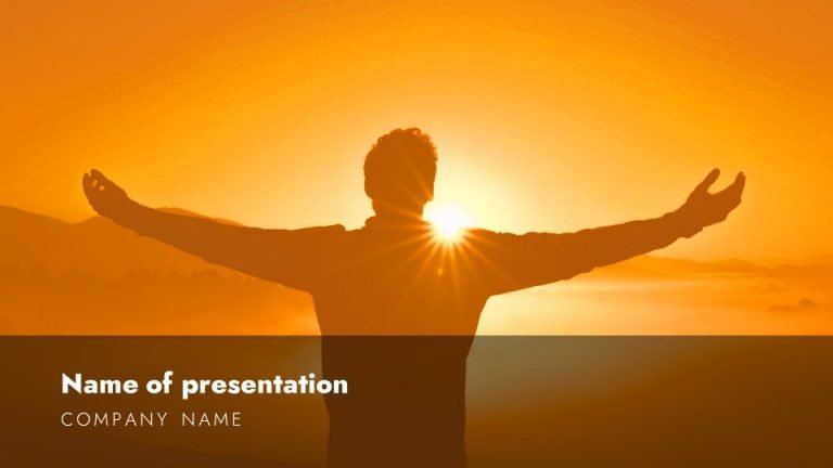 Free Worship Powerpoint Background Orange (PPTX) - Shine