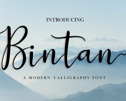 Bintan font Example.