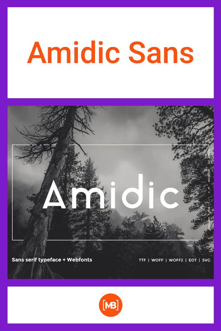 Each letter has its own place. The font is modern and stylish. Smooth and persistent, like an oak in the forest.