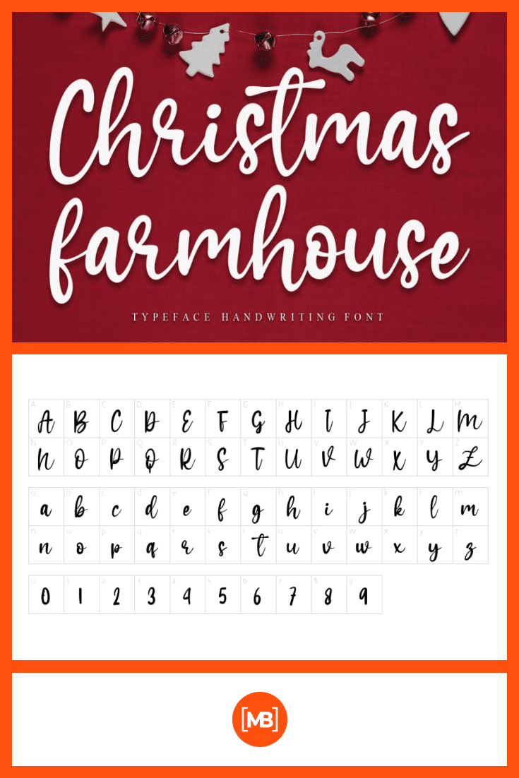 Festive font with elements of Christmas decor.