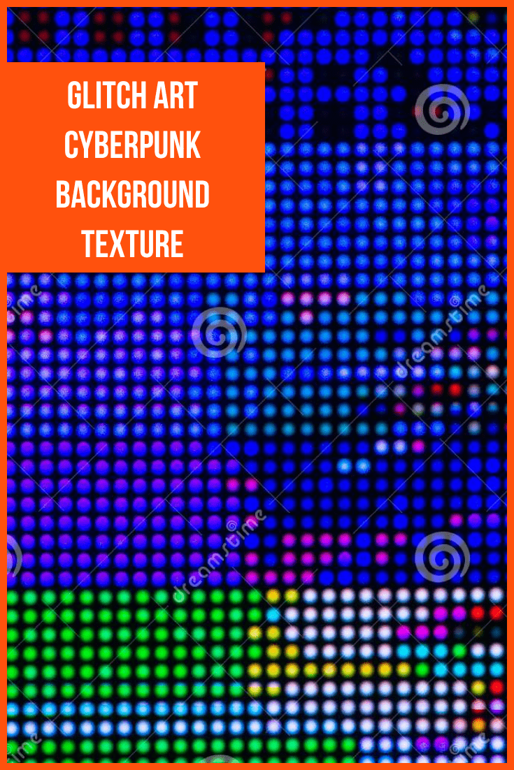 Glitch Art Cyberpunk Background Texture.