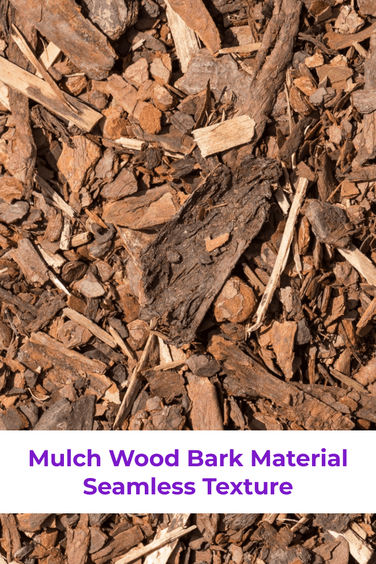 Mulch wood bark material seamless texture background.